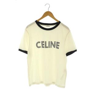 by Hedi Slimane 23AW ロゴプリント リンガー Tシャツ M アイボリー