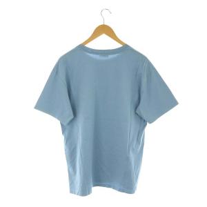 CELINE by Hedi Slimane 22SS ロゴプリント ルーズ Tシャツ XS ライトブルー