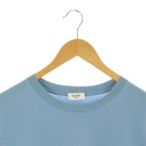 CELINE by Hedi Slimane 22SS ロゴプリント ルーズ Tシャツ XS ライトブルー