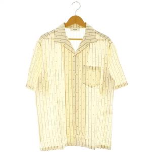 by Hedi Slimane ハワイアン シャツ 37 クリーム ボルドー