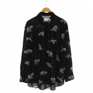 CELINE by Hedi Slimane 22SS オーバー シャツ フィーライン プリント 37 ブラック
