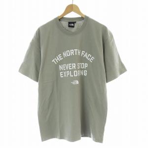 S/S Ozone Dyed Letterd Tシャツ カットソー 半袖 ロゴ L カーキグレー /AT