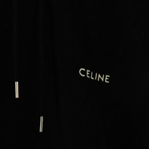 CELINE by Hedi Slimane 24SS ルーズ フーディー コットンテリー パーカー S ブラック