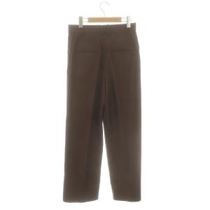 IENA 23AW タックストレートパンツ 38 茶 ブラウン