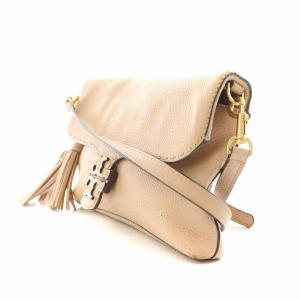TORY BURCH ショルダーバッグ タッセル レザー ベージュ /AN13 OF