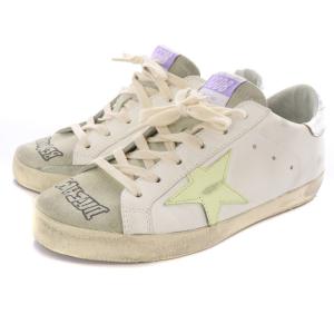 GOLDEN GOOSE SUPER STAR ドローイング ローカットスニーカー レザー 37 24.5cm 白 ホワイト
