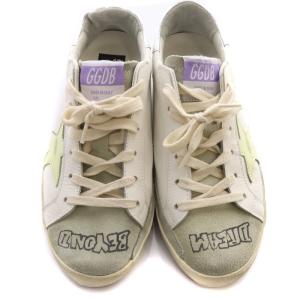 GOLDEN GOOSE SUPER STAR ドローイング ローカットスニーカー レザー 37 24.5cm 白 ホワイト