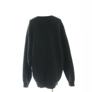 Plage 23AW WOOL Uネック プルオーバー ニット セーター チュニック丈 長袖 畦編み 黒 ブラック