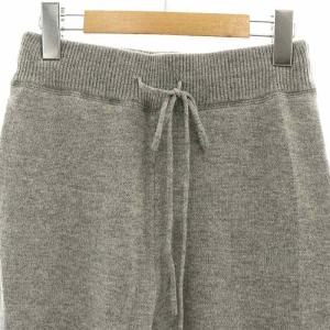 Plage 23AW FINEWOOL KNIT ニットパンツ テーパードパンツ ドロスト 36 グレー