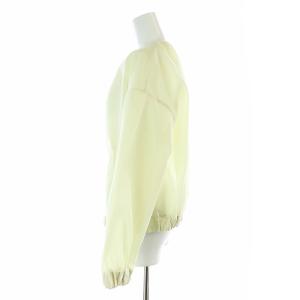 LOUNIE シアーブルゾン ジャケット ジップアップ ノーカラー シースルー 38 M 黄 イエロー /AT OS