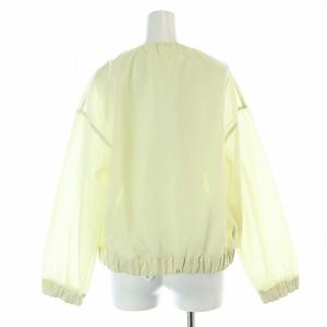 LOUNIE シアーブルゾン ジャケット ジップアップ ノーカラー シースルー 38 M 黄 イエロー /AT OS