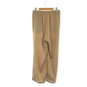 MUSE de Deuxieme Classe 23SS シルクサテン イージーパンツ ストレート 34 茶 ブラウン /MI OS