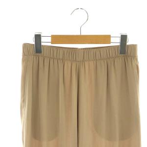 MUSE de Deuxieme Classe 23SS シルクサテン イージーパンツ ストレート 34 茶 ブラウン /MI OS