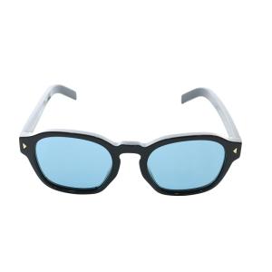 PRADA ターコイズブルーミラーレンズ メタルプラーク サングラス ブラック 5321 150 PRA16SF