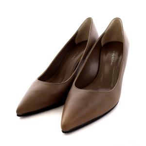 MILLY NAPPA KOALA パンプス レザー 35.5 22.5cm 茶 ブラウン /AK16