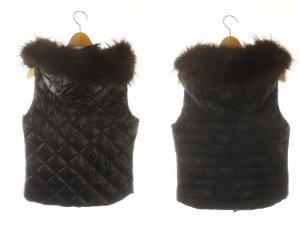 TATRAS リバーシブル ナイロン ダブルジップ ダウンベスト アウター フード付き 36 S 黒 ブラック グレー