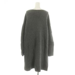 SLOBE IENA 23AW ファインウールニットミニワンピース 膝丈 長袖 グレー /NR OS
