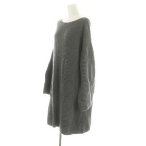 SLOBE IENA 23AW ファインウールニットミニワンピース 膝丈 長袖 グレー /NR OS