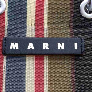 MARNI MARKET STRIPE MINI SHOULDER BAG トートバッグ ショルダーバッグ 2way 斜め掛け キャラメルフ?ラウン