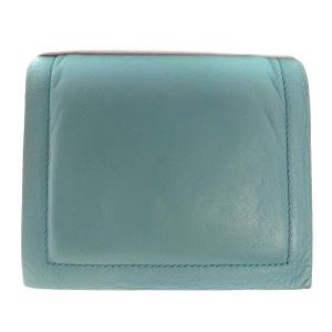Salvatore Ferragamo ヴィヴァ ボウ VIVA BOW 財布 二つ折り レザー 水色 ブルー 220288 /YO18 OH