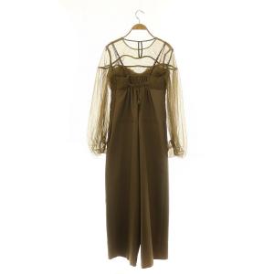 Ameri VINTAGE 24SS NET TULLE TOP LAYERED ROMPERS ドレス オールインワン パンツ カットソー チュール