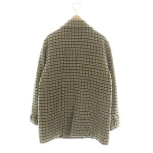 Ameri VINTAGE CHECK ECO WOOL BIG JACKET ジャケット テーラード ダブル チェック F 緑 グレー 茶