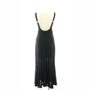 AKANE UTSUNOMIYA 23SS ジャージードレス ワンピース ジャンパースカート ロング マキシ丈 36 S 黒 ブラック SAM-FCT02-2001