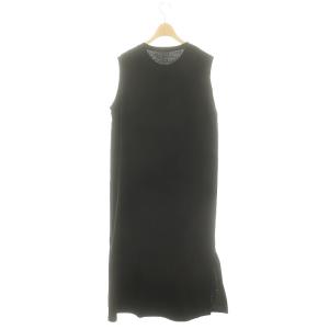 ENFOLD タンクドレス ワンピース ロング ノースリーブ 38 黒 ブラック /HK OS