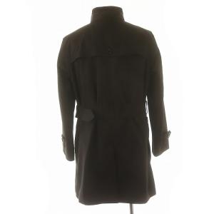 BURBERRY LONDON ライナー付きスタンドカラーコート アウター ミドルロング ノバチェック柄裏地 ベルト付き M 黒 ブラック