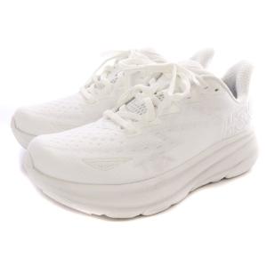 HOKA ONE ONE W CLIFTON 9スニーカー ロゴ 切替 23.5cm 白 ホワイト