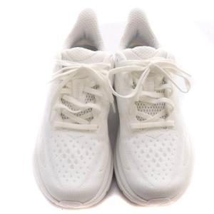 HOKA ONE ONE W CLIFTON 9スニーカー ロゴ 切替 23.5cm 白 ホワイト