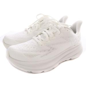 HOKA ONE ONE W CLIFTON 9スニーカー ロゴ 23.5cm 白 ホワイト