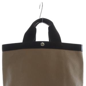 Hervé Chapelier レザートートバッグ ブラウン 704GP