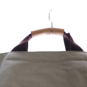 Hervé Chapelier 舟型トートバッグ大 ハンドバッグ カーキ 緑 /SR28