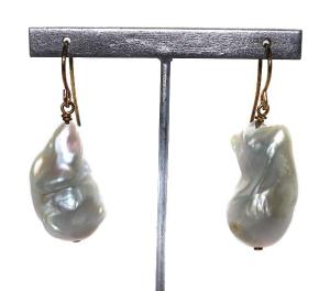 ピアス バロックパール 淡水 ホワイト ゴールド色 J11VG0027 J12016