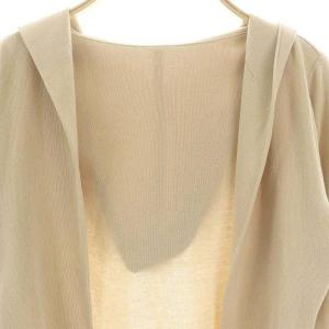 FOXEY リラックスフーディーカーディガン 38 ベージュ 37464