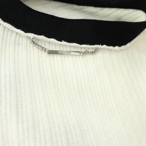 CELFORD 22SS ニットマーメイドワンピース ロング 長袖 Vネック リブ 38 オフホワイト