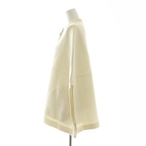 ESTNATION ニットポンチョ ジャケット ウール F オフホワイト