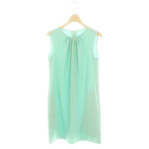 フェアリーギャザーワンピース 膝丈 ノースリーブ 38 ミントグリーン 30738 /DO OS