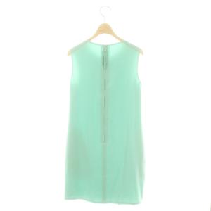 FOXEY NEW YORK フェアリーギャザーワンピース 膝丈 ノースリーブ 38 ミントグリーン 30738 /DO OS