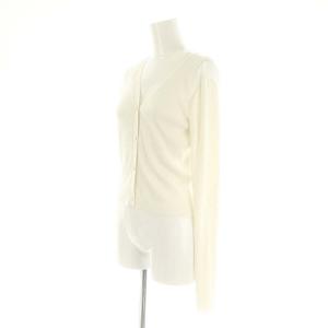 ADEAM 近年モデル リベッドシアーショルダーカーディガン レース 切替 XS 白 ホワイト