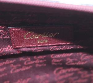 Cartier マストライン ハンドバッグ ミニ レザー ボルドー
