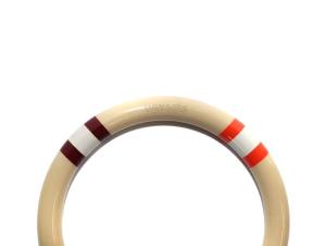 HERMES ブレスレット Hエキップ PM ラッカーウッド T1 フォーブル / オランジュ・フィールド /YO22