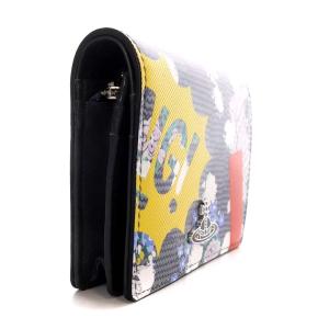 Vivienne Westwood BLIZZARD PRINT SNAKES AND LADDERS 二つ折りミニ財布 オーブ グレー