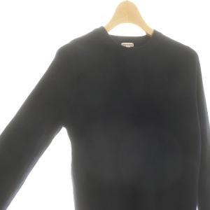 DRESSTERIOR ストレッチフルニードルニット セーター 長袖 36 紺 ネイビー