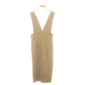 ANAYI 23AW ウールツイルストレッチサロペット スカート ジャンパースカート タイト ロング ウール混 36 S キャメル