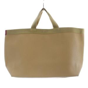 Hervé Chapelier コーテッドキャンバス スクエアトートA4サイズ べージュ 705GP