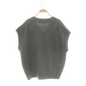 L'Appartement 24SS COTTON WOOL KNIT VEST ニット ベスト Vネック プルオーバー グレー