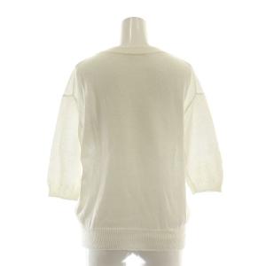 L'Appartement Short sleeve summer knit サマーニット 五分袖 白 ホワイト