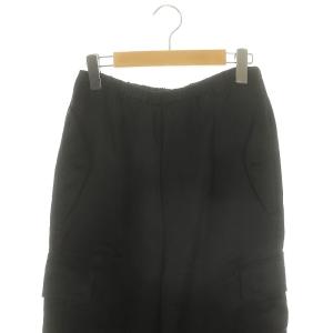 L'Appartement 23SS Drape Satin Cargo Pants カーゴパンツ ワイドパンツ サテン イージー 38 黒 ブラック